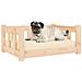 Cuccia Per Cani 65,5x50,5x28 Cm In Legno Massello Di Pino - Foto miniatura 5
