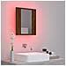 Mobile Bagno Specchio Led Rovere Marrone 40x12x45cm Multistrato - Foto miniatura 3