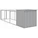 Pollaio Area Corsa Grigio Chiaro 110x405x110 cm Acciaio Zincato - Foto miniatura 2