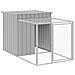 Pollaio Area Corsa Grigio Chiaro 110x405x110 cm Acciaio Zincato - Foto miniatura 3