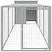 Pollaio Area Corsa Grigio Chiaro 110x405x110 cm Acciaio Zincato - Foto miniatura 4