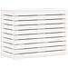 Cesto Per Bucato Bianco 88,5x44x66 Cm Legno Massello Pino - Foto miniatura 2