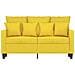 Divano A 2 Posti Giallo Chiaro 120 Cm In Tessuto - Foto miniatura 3