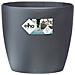 Vaso Da Fiori Rotondo Bruxelles Wheels 40 - Nero Ø 39 X 37 Cm - Foto miniatura 1