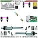 Cancello Elettrico 4 Mt 2 Ante Kit 2 Motori 230 V Stelo Retrattile 2 Radiocomandi 2 Coppie Fotocellule Faro Selettore - Foto miniatura 1