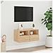 Mobile Tv A Parete Rovere Sonoma 60x30x30 Cm Legno Multistrato - Foto miniatura 3