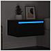 Comodino a Parete con Luci LED Rovere Nero - Foto miniatura 10