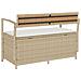 Panca Portaoggetti da Giardino con Cuscino Beige in Polyrattan - Foto miniatura 3