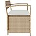 Panca Portaoggetti da Giardino con Cuscino Beige in Polyrattan - Foto miniatura 6