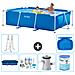 Piscina Fuori Terra - Rettangolo - 260x160x65 Cm - Blu - Include Accessori Coordinati A83 - Foto miniatura 1