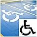 Stencil Riutilizzabile Con Simbolo Di Sedia A Rotelle Per Parcheggio Accessibile - Foto miniatura 1