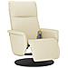Poltrona Reclinabile Massaggio con Poggiapiedi Crema Similpelle - Foto miniatura 1
