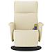 Poltrona Reclinabile Massaggio con Poggiapiedi Crema Similpelle - Foto miniatura 3