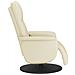 Poltrona Reclinabile Massaggio con Poggiapiedi Crema Similpelle - Foto miniatura 4