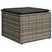 Set Divano da Giardino 5 pz con Cuscini Grigio in Polyrattan - Foto miniatura 5