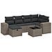 Set Divani da Giardino 7pz con Cuscini Grigio Chiaro Polyrattan - Foto miniatura 1