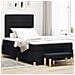 Letto Box Spring con Materasso & Panchina Nero 120x200 cm Tessuto - Foto miniatura 2