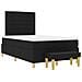 Letto Box Spring con Materasso & Panchina Nero 120x200 cm Tessuto - Foto miniatura 8