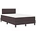 Letto con contenitore e materasso & LED marrone scuro 120x190 cm in tessuto - Foto miniatura 3