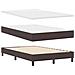 Letto con contenitore e materasso & LED marrone scuro 120x190 cm in tessuto - Foto miniatura 6