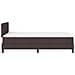 Letto con contenitore e materasso & LED marrone scuro 120x190 cm in tessuto - Foto miniatura 9