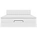 Struttura Letto Pouf con Materasso Bianco 180x200 cm Similpelle - Foto miniatura 7