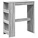 Tavolo Bar con Rastrelliera Grigio 90x40x103,5 cm Multistrato - Foto miniatura 1