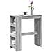 Tavolo Bar con Rastrelliera Grigio 90x40x103,5 cm Multistrato - Foto miniatura 2