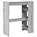 Tavolo Bar con Rastrelliera Grigio 90x40x103,5 cm Multistrato - Foto miniatura 6