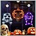 Luci Led Da Finestra Con Ventose Per Halloween Zucca Teschio Tomba 3 Pezzi - Foto miniatura 1