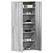 Mobile per scarpe Grigio 80 x 35.5 x 180 cm Legno multistrato - Foto miniatura 3