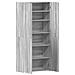 Mobile per scarpe Grigio 80 x 35.5 x 180 cm Legno multistrato - Foto miniatura 5