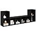 Set mobile TV 4 pcs Rovere nero 37 x 35 x 72 cm - Foto miniatura 3