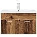 Mobile da Bagno con Lavabo Integrato e Rubinetto Legno Antico - Foto miniatura 6