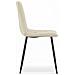 Sedia PYRA - Moderna in velluto beige con gambe nere - Foto miniatura 3