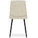 Sedia PYRA - Moderna in velluto beige con gambe nere - Foto miniatura 2