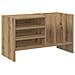 Mobile porta vinili Rovere artigianale 78.5 x 35 x 45 cm - Foto miniatura 1