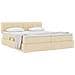 Letto con Contenitore Crema 180 x 200 cm Pelle Sintetica - Foto miniatura 3
