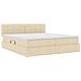Letto con Contenitore Crema 180 x 200 cm Pelle Sintetica - Foto miniatura 5