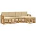 Set di divani da esterno 5 pcs Bianco e Beige - Foto miniatura 1