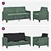 Set di Divani con Storage 2 pz Verde Mare Poliestere - Foto miniatura 5