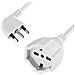 46106 Prolunga 3 Mt Spina 16a E Presa Schuko, Bianco - Sezione Cavo 3g1,5 Mm² - Foto miniatura 4
