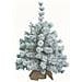 Pinetto Innevato 45cm Con Base In Juta Addobbi Natale Albero - Foto miniatura 1