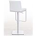 Sgabello Bar Panama in Similpelle E Metallo I Sgabello Alto Girevole E Regolabile 58-82 CM I Sedia Cucina Moderna Bianco Metallo Bianco Opaco - Foto miniatura 4