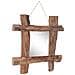 Specchio con Tronchi Naturale 50x50 cm in Teak di Recupero - Foto miniatura 7