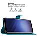 Custodia Compatibile Con Samsung Galaxy S9 In Blu Fiore - Coperchio Protettivo In Design Floreale Con Chiusura Magnetica, Funzione Stand E Slot Per Carte - Foto miniatura 3