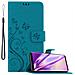 Custodia Compatibile Con Samsung Galaxy S9 In Blu Fiore - Coperchio Protettivo In Design Floreale Con Chiusura Magnetica, Funzione Stand E Slot Per Carte - Foto miniatura 4
