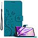Custodia Compatibile Con Samsung Galaxy S9 In Blu Fiore - Coperchio Protettivo In Design Floreale Con Chiusura Magnetica, Funzione Stand E Slot Per Carte - Foto miniatura 1