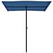 Ombrellone da Giardino con Palo in Alluminio 180x110 cm Azzurro - Foto miniatura 6