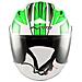 Casco Moto Scooter Jet Visiera Doppia Certificato Ece22-05 Bianco Verde M - Foto miniatura 6